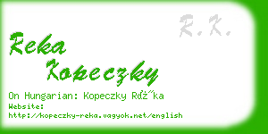 reka kopeczky business card